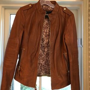 Guess Brown Leather Jacket